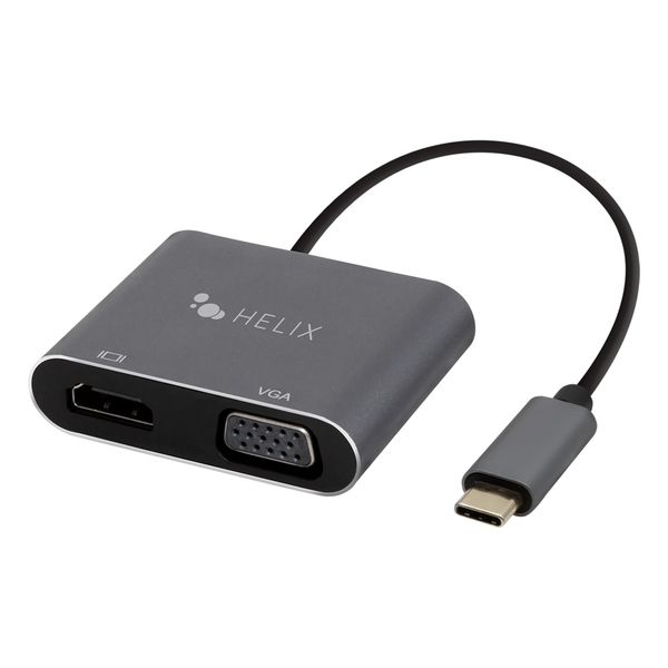 HELIX ETHADPCHV USB-C to HDMI and VGA Adapter