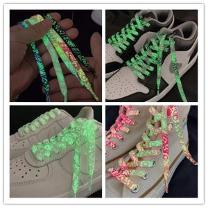 WFJ Glow In The Dark Shoe Laces 47  (120cm) Luminous All Sports Thick Flat Laces for Sneakers Fluorescent Shoestrings