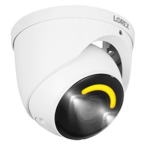 Lorex E910DD H Series H30 IP Wired 4K+ AI Dome Security Camera with Smart Lighting and Smart Motion Detection, White