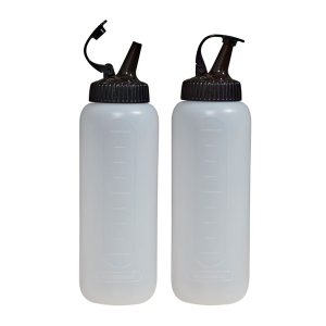 Farberware 5309275 12-Oz. Squeeze Bottle with Black Lid, 2 Pack
