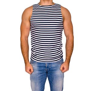 Genuine Russian Dark Blue Striped Paratrooper Tank Top Sleeveless Shirt
