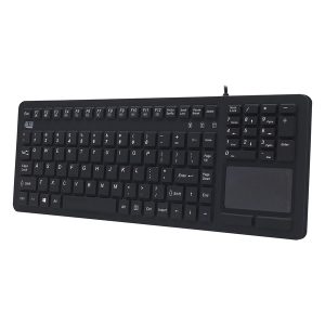 Adesso AKB-270UB Wired USB Antimicrobial Waterproof Silicone Touchpad Computer Keyboard, for Windows, Full Size