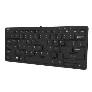 Adesso AKB-510HB Wired USB Slim Touch Computer Keyboard with 2-Port USB Hub, for Windows, Mini