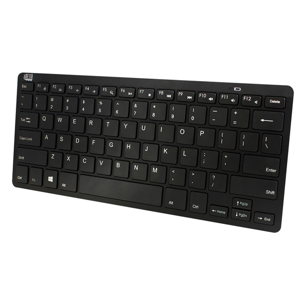 Adesso WKB-1100BB Bluetooth SlimTouch Computer Keyboard with Scissor Switches, for Windows, Mini