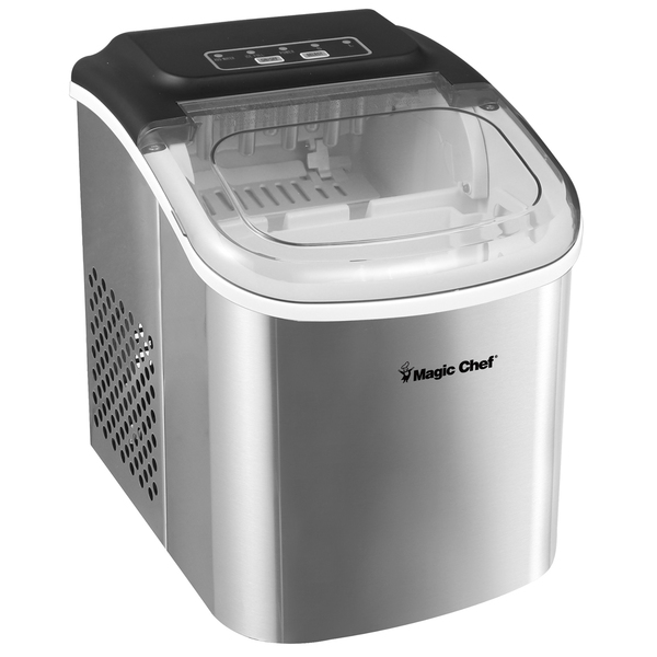 Magic Chef MCIM27ST 27-Lb. Portable Countertop Ice Maker (Stainless Steel)