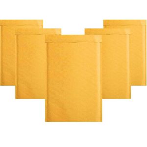 Pack of 20 Yellow Kraft Bubble Mailers 8.5 x 13 Paper Cushion Padded Envelopes 8 1/2 x 13 Peel and Seal for Mailing Bags Shipping Packing and Packaging Supplies