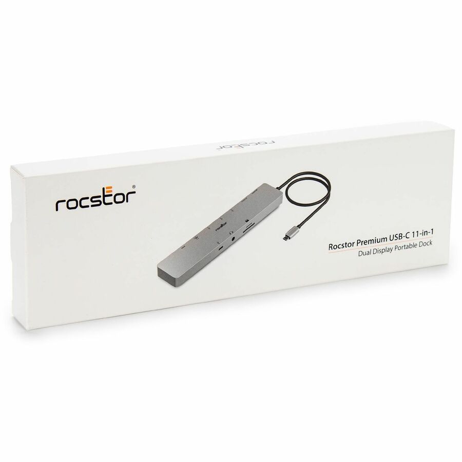 Rocstor Premium USB-C 11-in-1 Dual Display Portable Dock - Image 7