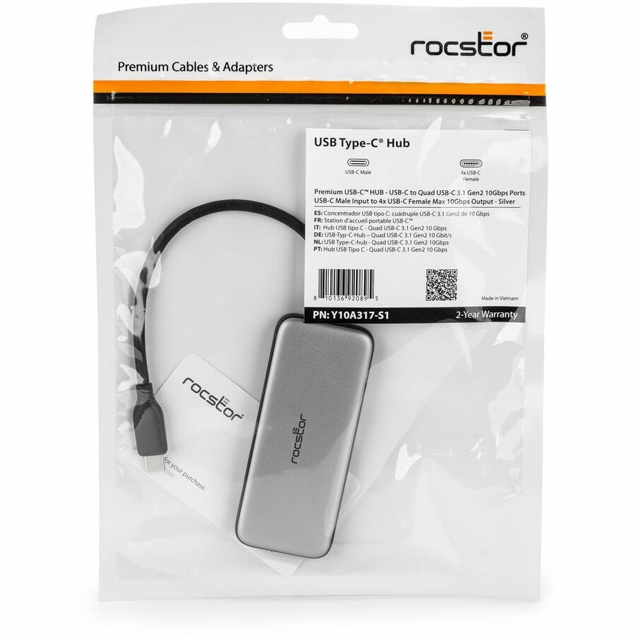 Rocstor Premium USB-C HUB - USB-C to Quad USB-C 3.1 Gen2 10Gbps - Image 8