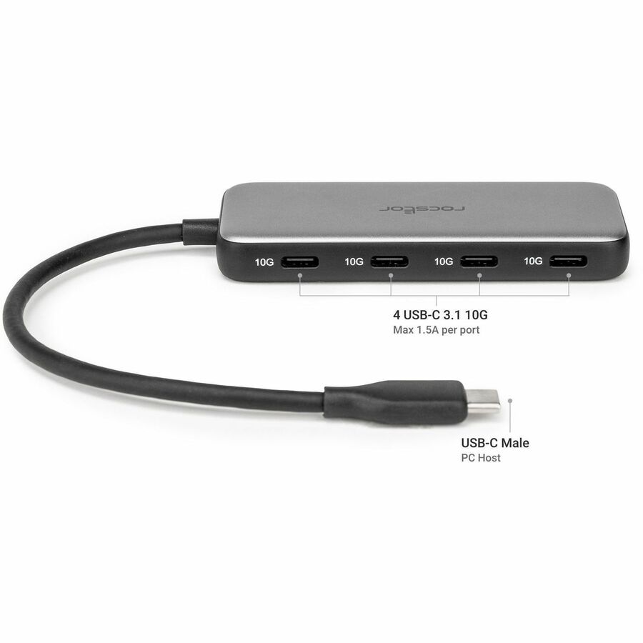 Rocstor Premium USB-C HUB - USB-C to Quad USB-C 3.1 Gen2 10Gbps - Image 9
