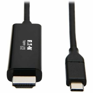 Eaton Tripp Lite Series USB-C to HDMI Adapter Cable (M/M), 4K 60 Hz, 4:4:4, Thunderbolt 3 Compatible, Black, 6 ft. (1.8 m)