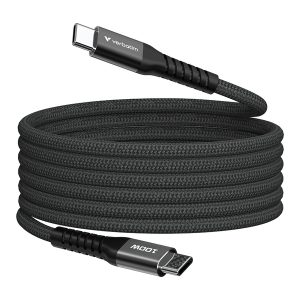 Verbatim 31863 Sync and Charge 100-Watt Magnetic Cable, Black