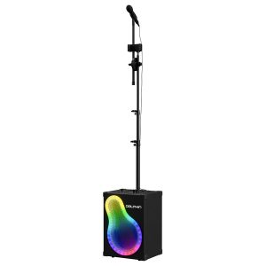 Dolphin Audio KP-500 KP-500 Portable Bluetooth Karaoke Speaker Kit with Wired Microphone and Microphone Stand