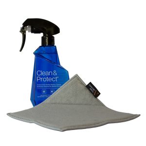 Austere 5S-CP230P1 V Series Clean & Protect 7.8-Oz. (230-mL) Display Cleaner Spray Bottle with Dual-Sided Cloth